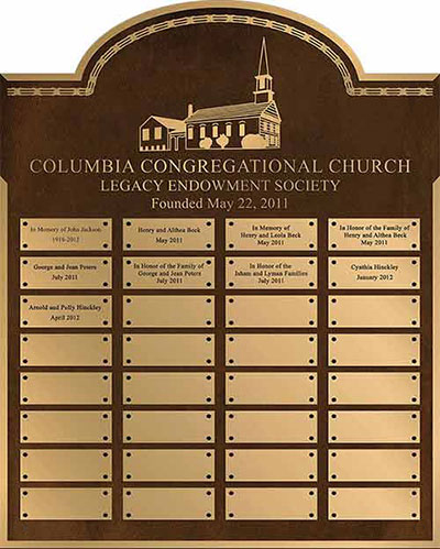 Customized Church Plaque, Customized Church Plaques donor, photo Customized Church Plaque
