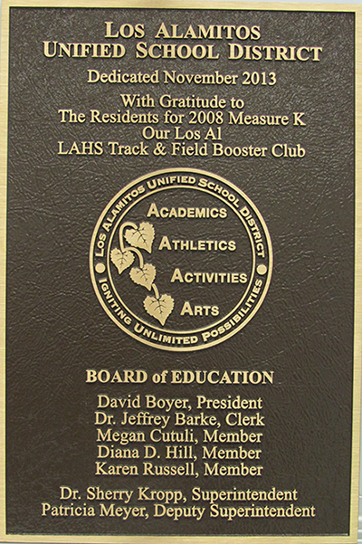 bronze school plaque, bronze school plaques double line border