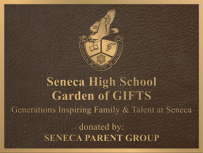 bronze school plaque, bronze school plaques, custom logo school plaque