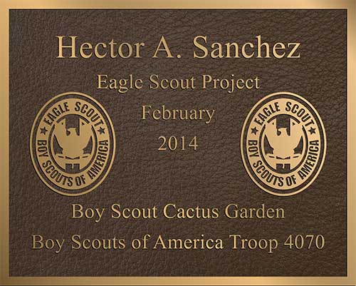 garden bronze plaque, garden metal plaques