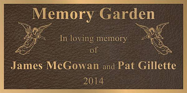 garden bronze plaque, garden metal plaques