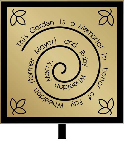 garden bronze plaque, garden metal plaques