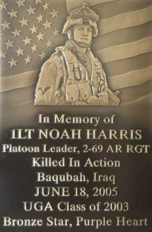 military bronze plaque