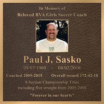 color photo custom bronze plaque, custom bronze plaques