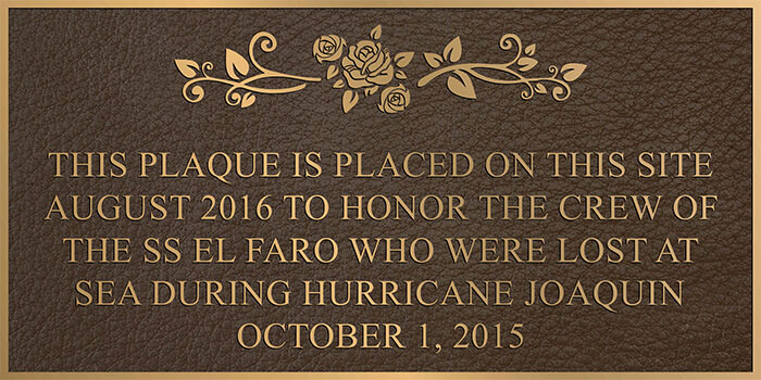 color custom bronze plaques