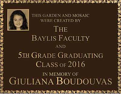 custom bronze plaque with custom ivy leaf border