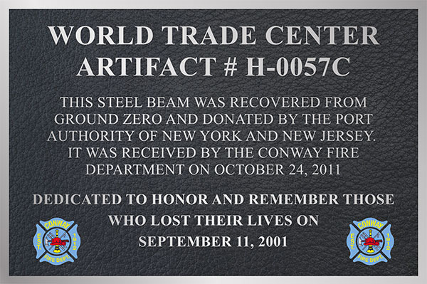 9 11 bronze plaque, September 11 memorial, September 11 memorial plaques