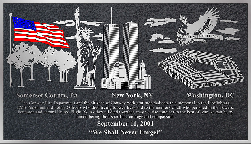 sept 11 plaque, 911 memorial plaques, 9-11 Memorial Plaque, 9/11 Plaques, Bronze 9 11 Plaque