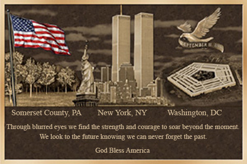firefighter bronze plaques, 9 11 memorial, 9-11 memorial plaques,