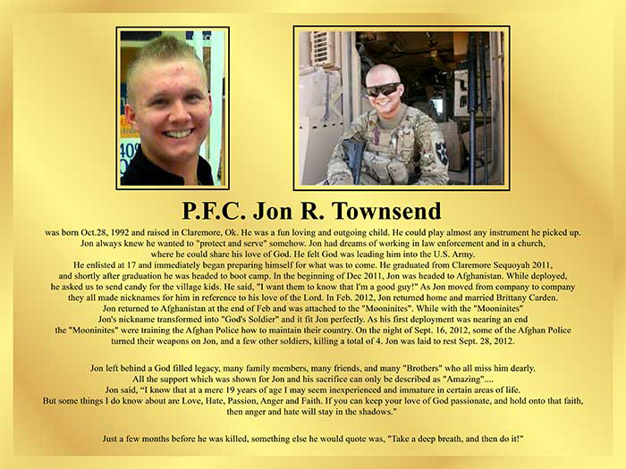 etched bronze military plaque inline border color photo