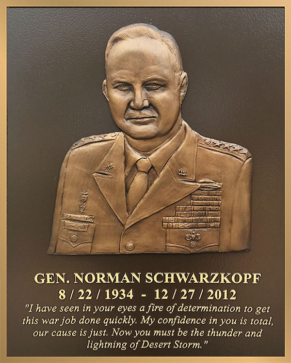 3d cast bronze custom plaque schwarzkopf