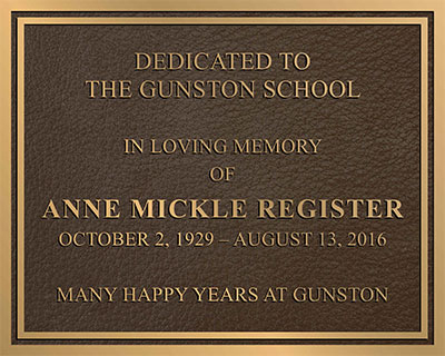 bronze school plaque, bronze school plaques double line border