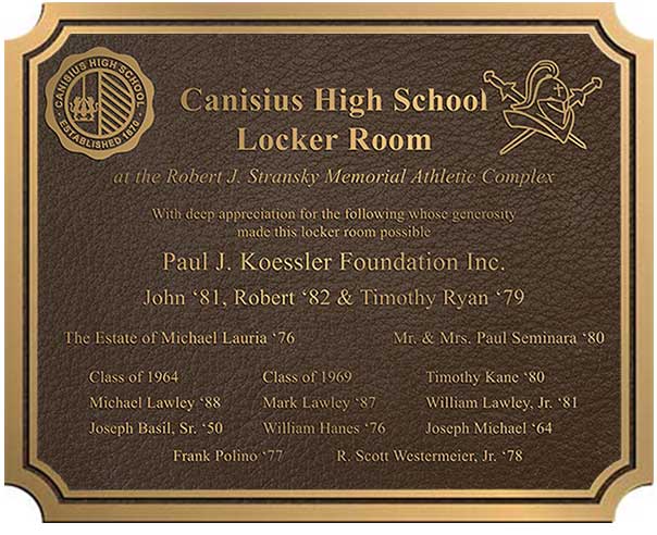 school plaques, bronze school plaque, cast bronze school plaques, school plaque