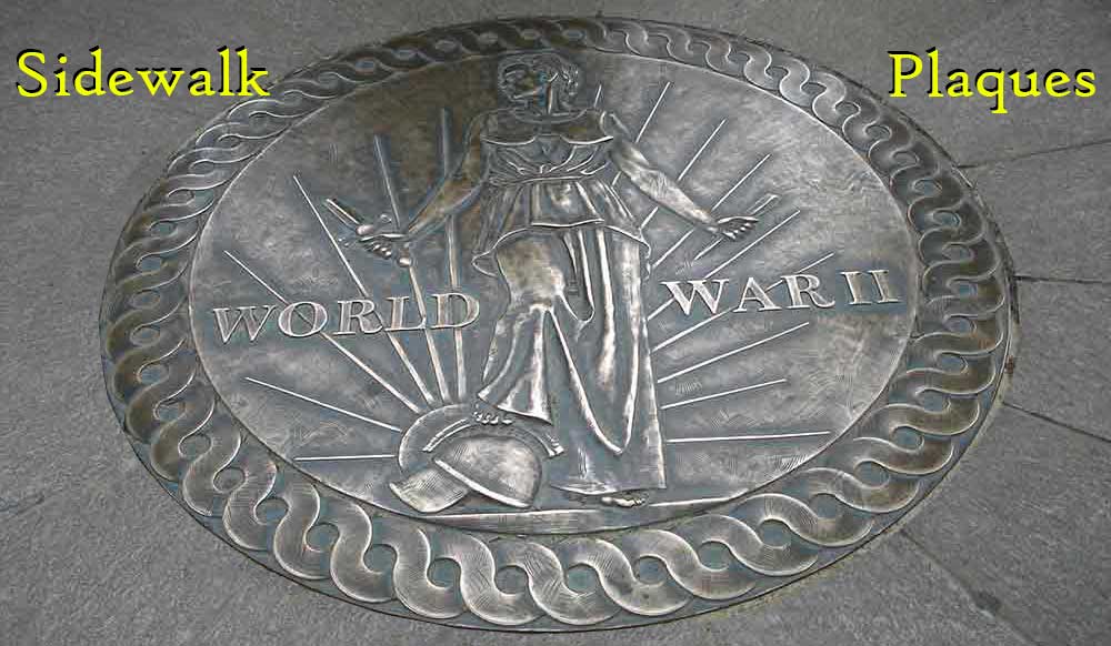 sidewalk plaque, cast bronze sidewalk plaques, bronze sidewalk plaques, Outdoor sidewalk plaques