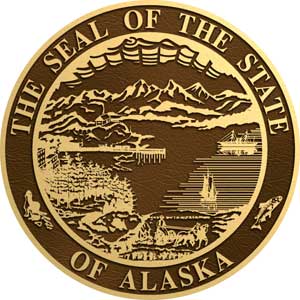 state seal alaska, state plaque alaska