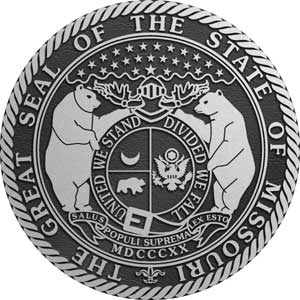 Missouri Aluminum State Seal, Missouri Aluminum state plaque