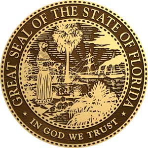 Florida State Seal, Florida State Seals, Bronze Florida State Seal