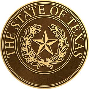 Texas State Seal, Texas State Seals, Bronze Texas State Seal