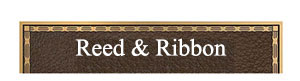 bronze plaque border reed & ribbon