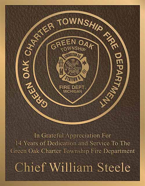 firefighter plaque Fire Chief plaque fireman plaque