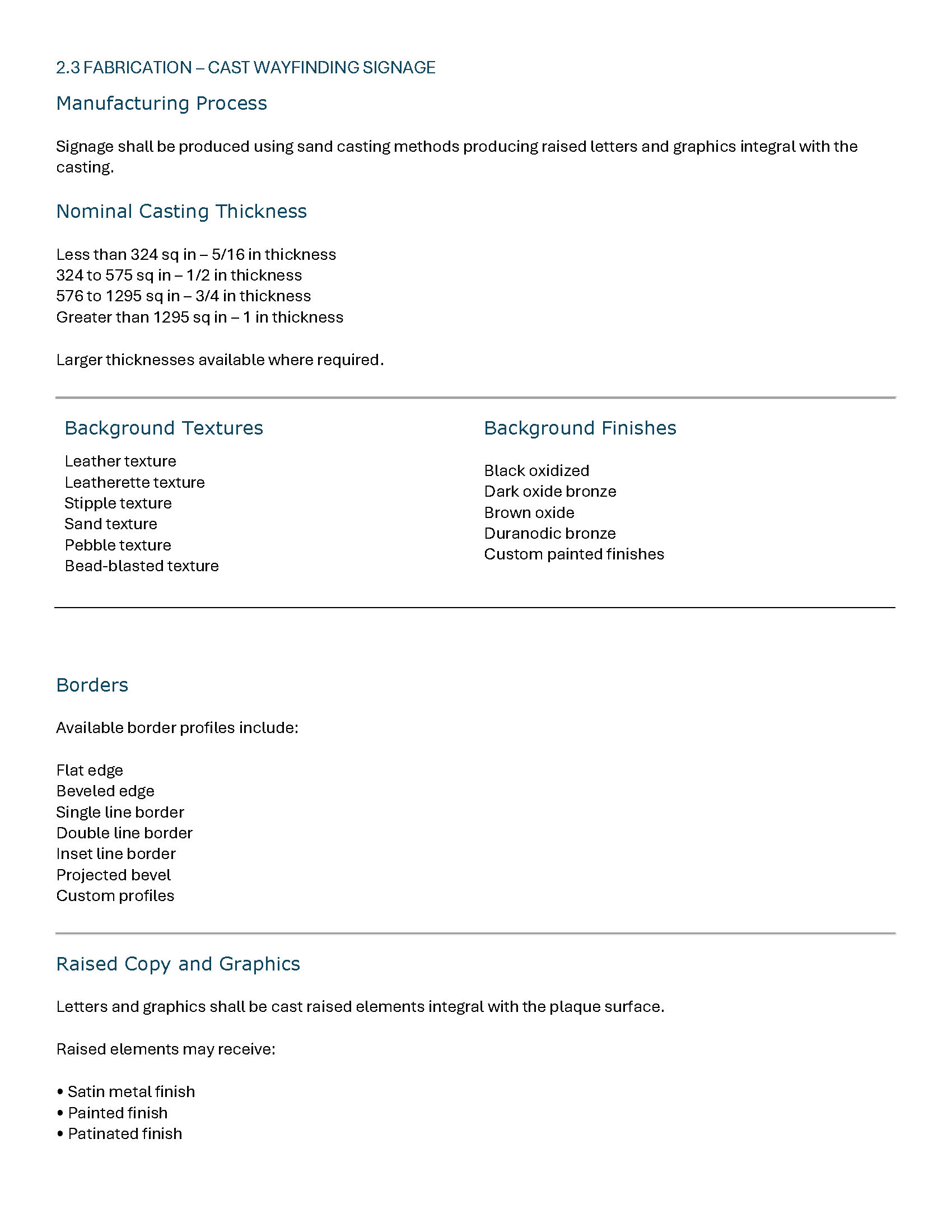 CSI 10 14 33 wayfinding signage specification page 4